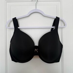 Cacique Black Women's Full Coverage Bra with Lace Detail